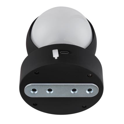 Globo - LED Dimbaar oplaadbaar aanraken wandlamp LED/1,4W/5V 1800 mAh zwart