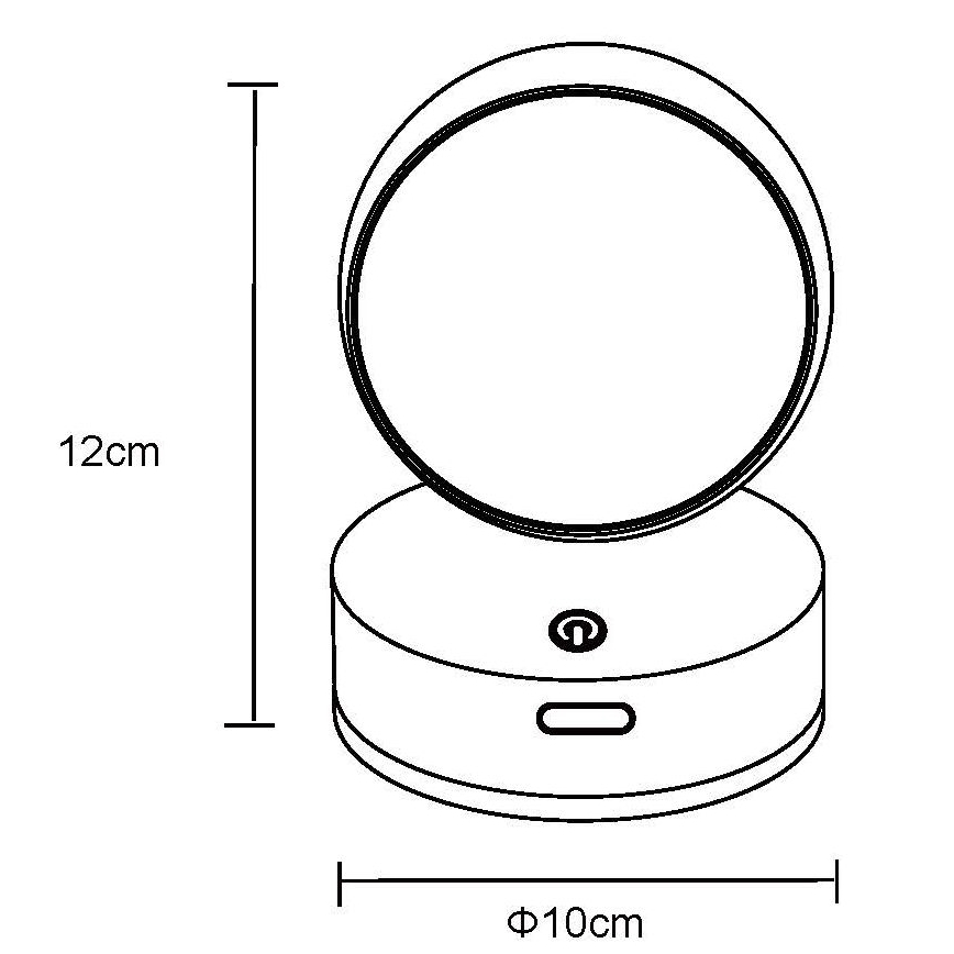 Globo - LED Dimbaar oplaadbaar aanraken wandlamp LED/1,4W/5V 1800 mAh zwart