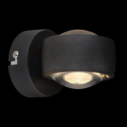 Globo - LED-wandlamp LED/7W/230V 3000K zwart