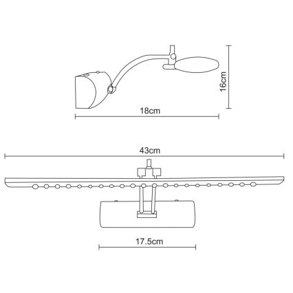 Globo - LED Schilderijverlichting LED/3W/230V