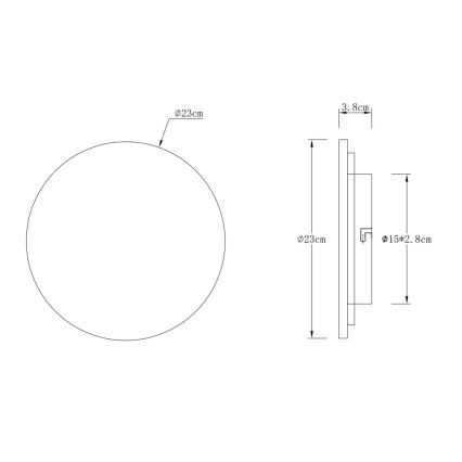 Globo - LED-wandlamp LED/12W/230V 3000K