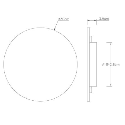 Globo - LED wandlamp LED/14W/230V 3000K