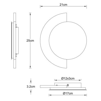 Globo - LED wandlamp LED/12W/230V 3000K