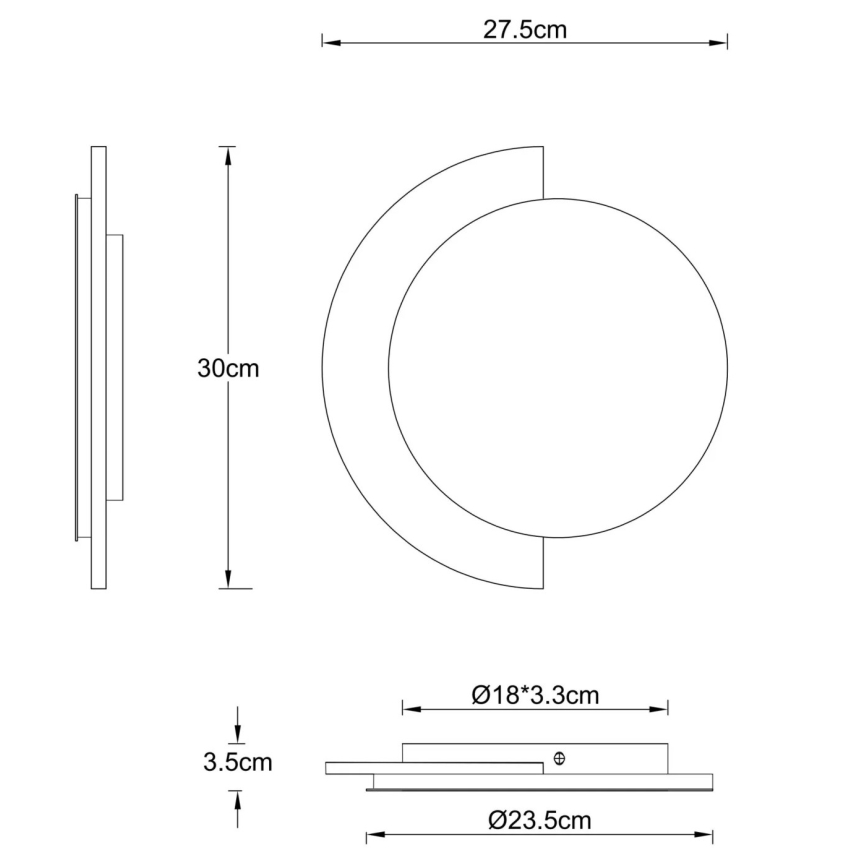 Globo - LED wandlamp LED/14W/230V 3000K