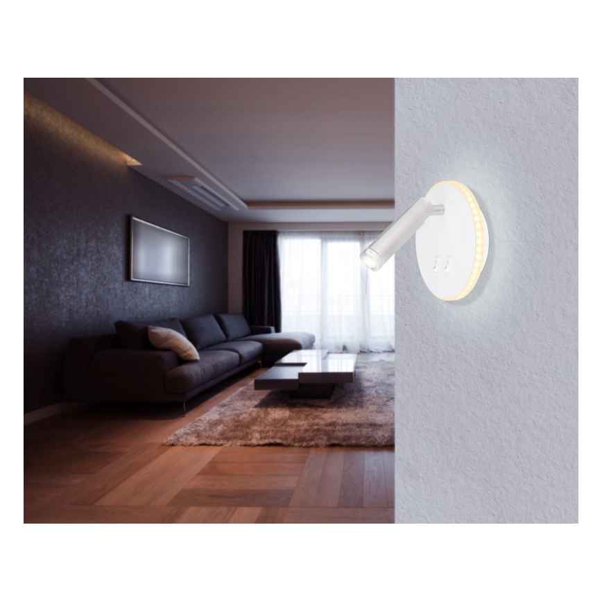 Globo - LED Wand Spot LED/6W + LED/1W/230V