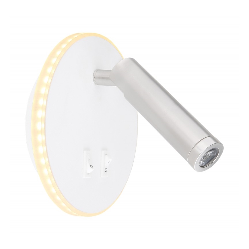 Globo - LED Wand Spot LED/6W + LED/1W/230V