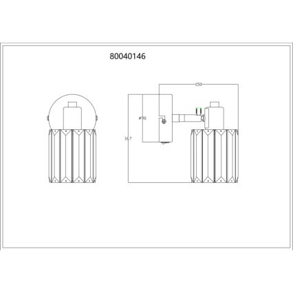 Globo - Wandspot 1xE14/40W/230V