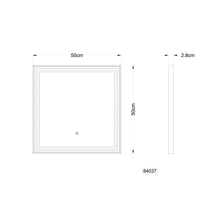 Globo - LED Dimbaar wand spiegel met een achtergrondverlichting LED/10W/230V 2700/4000/6500K 50x50 cm