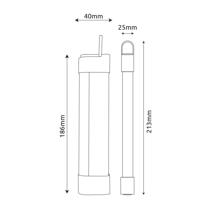 Globo - LED Oplaadbaar onder keukenkast licht 3in1 LED/2W/5V 3000/4000/7000K 800 mAh