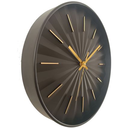 Globo - Wandklok Ø 30,5 cm 1xAA zwart