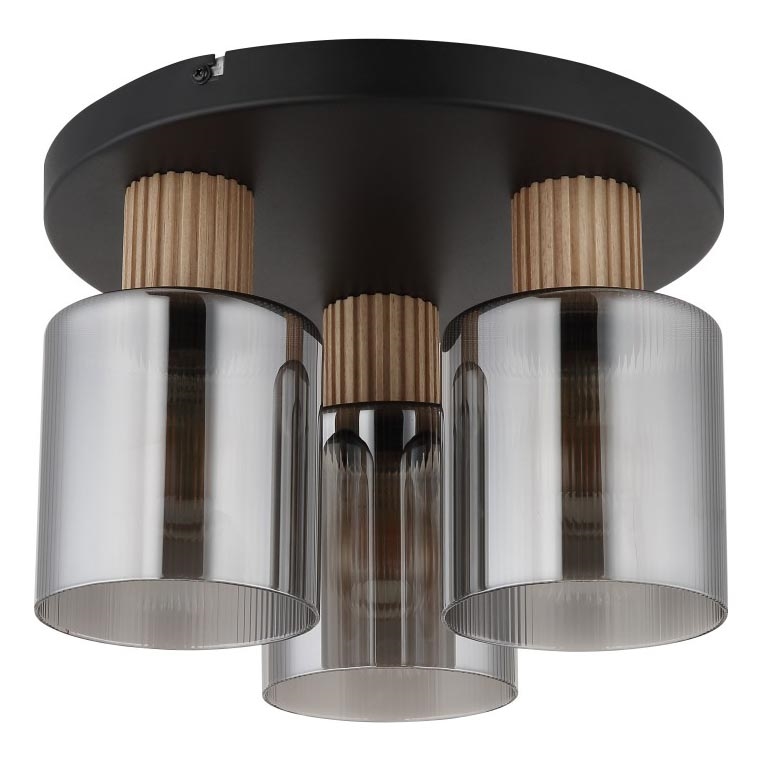 Globo - Bevestigde hanglamp 3xE27/25W/230V zwart diameter 30 cm