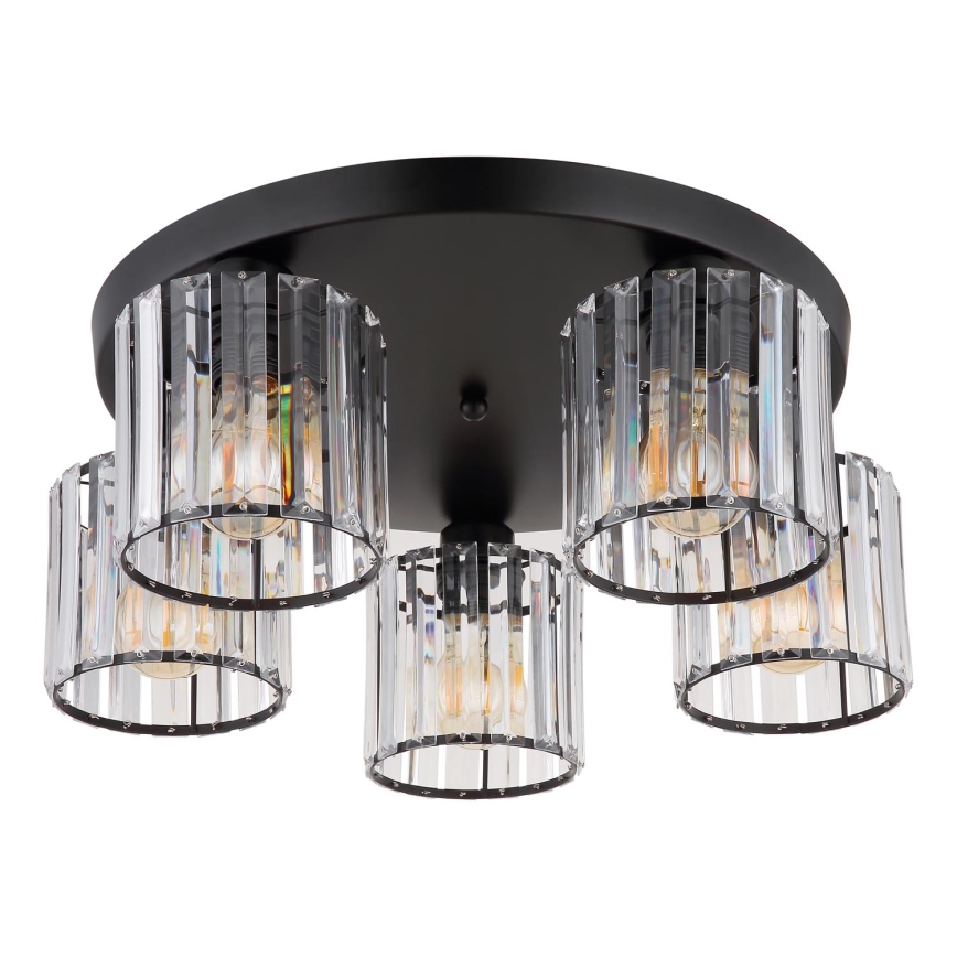 Globo - Bevestigde hanglamp 5xE27/60W/230V diameter 46,5 cm zwart