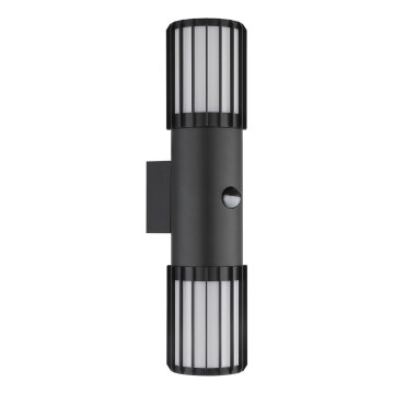 Globo - Buitenwandlamp met sensor 2xE27/15W/230V IP54