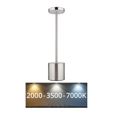 Globo - Dimbaar LED touch tafellampje LED/1,2W/3,7V 2000K/3500K/7000K 1200 mAh USB mat chroom