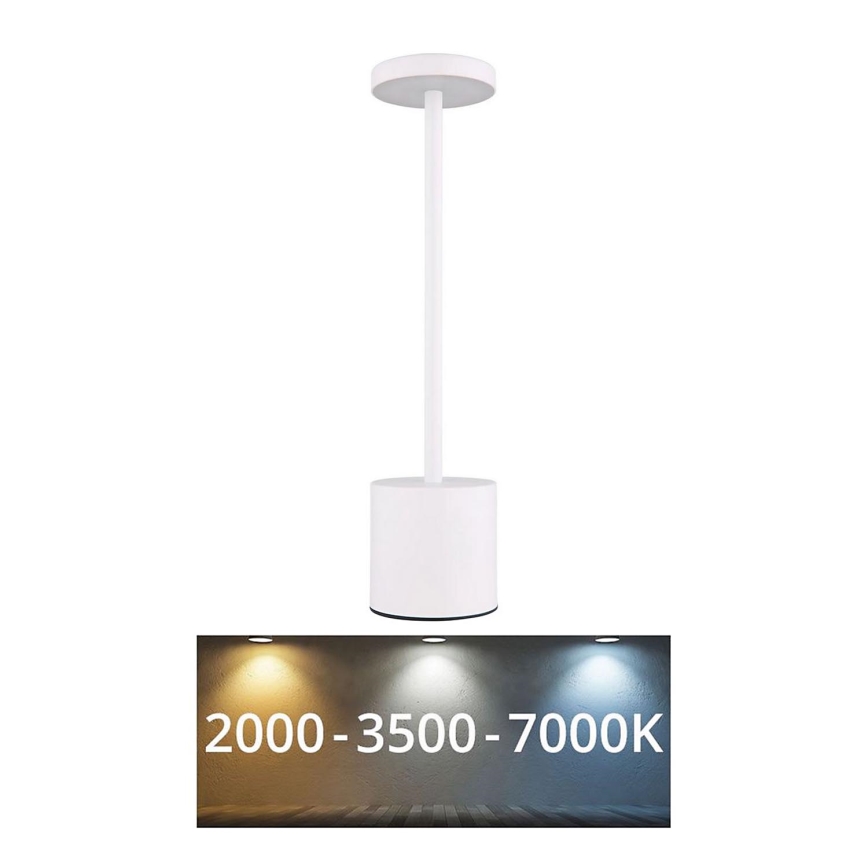 Globo - Dimbaar LED touch tafellampje LED/1,2W/3,7V 2000K/3500K/7000K 1200 mAh USB wit