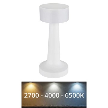 Globo - Dimbaar LED touch tafellampje LED/1W/3,7V 2700K/4000K/6500K 800 mAh USB wit