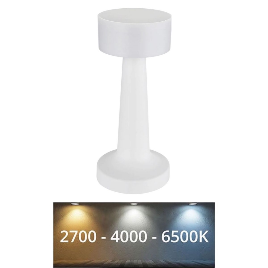 Globo - Dimbaar LED touch tafellampje LED/1W/3,7V 2700K/4000K/6500K 800 mAh USB wit