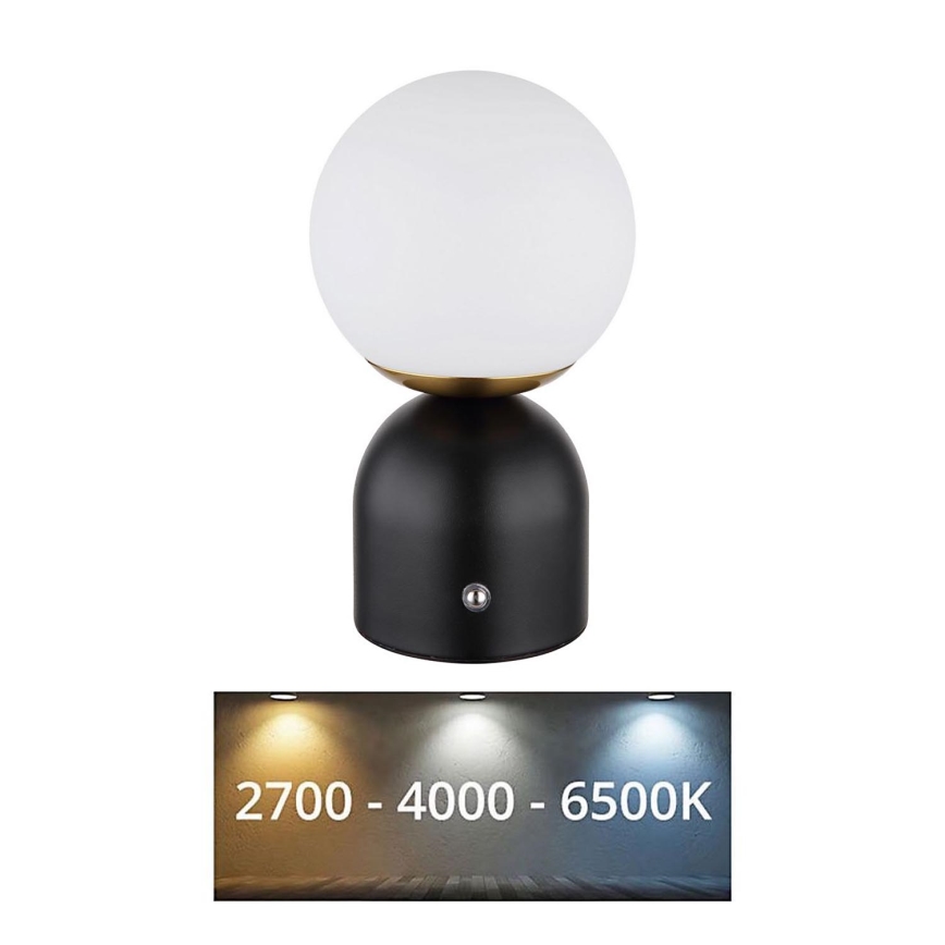 Globo - Dimbaar LED touch tafellampje LED/2W/5V 2700/4000/65000K 1800 mAh zwart