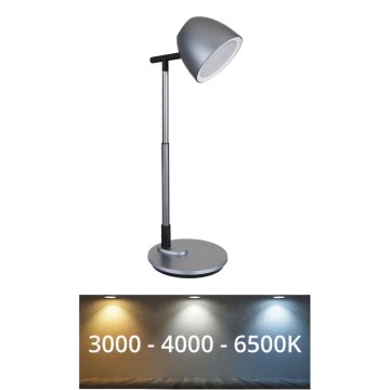 Globo - Dimbaar LED touch tafellampje LED/7,5W/230V 3000K/4000K/6500K grijs