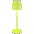 Globo - Dimbare, aanraakbediende oplaadbare buitentafellamp 3-in-1, LED 3W/5V, 3000/4000/5000K, IP54, 1800 mAh, groen