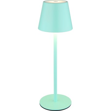Globo - Dimbare aanraakgevoelige oplaadbare buitentafellamp 3-in-1 LED/3W/5V 3000/4000/5000K IP54 1800 mAh mintgroen