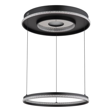 Globo - Dimbare LED hanglamp aan een koord LED/54W/230V 2700-6500K diameter 60 cm zwart + afstandsbediening