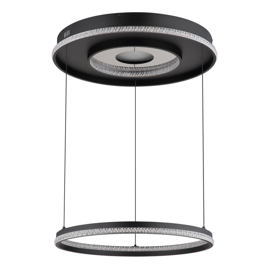 Globo - Dimbare LED hanglamp aan een koord LED/54W/230V 2700-6500K diameter 60 cm zwart + afstandsbediening