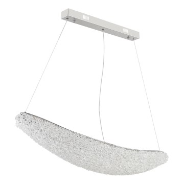 Globo - dimbare LED-pendellamp aan kabel LED/40W/230V 2700-6000K glanzend chroom + afstandsbediening