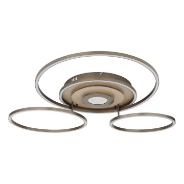 Globo - Dimbare LED-plafondlamp 60W/230V 2700-6500K 80,8x99,2 cm bruin + afstandsbediening