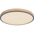 Globo - Dimbare LED plafondlamp LED/40W/230V 2700-6500K diameter 60 cm + afstandsbediening bruin/grijs