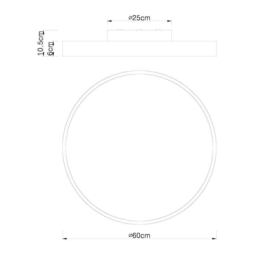 Globo - Dimbare LED plafondlamp LED/48W/230V 3000-6000K + afstandsbediening