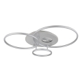 Globo - Dimbare LED-plafondlamp LED/54W/230V 2700–6500K 90x70 cm zilver + afstandsbediening
