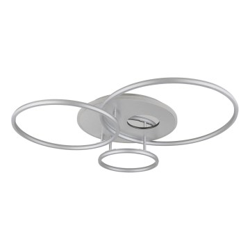 Globo - Dimbare LED-plafondlamp LED/54W/230V 2700–6500K 90x70 cm zilver + afstandsbediening