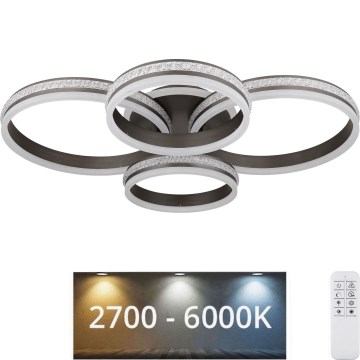 Globo - Dimbare LED plafondlamp LED/90W/230V 2700K-6000K + afstandsbediening