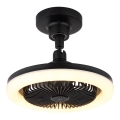 Globo - Dimbare LED-plafondventilator LED/20W/230V 3000-6500K zwart + afstandsbediening