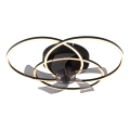 Globo - Dimbare LED-plafondventilator LED/40W/230V 3000-6500K zwart + afstandsbediening