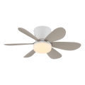 Globo - Dimbare LED-plafondventilator LED/5W/230V 2700-6500K beige + afstandsbediening
