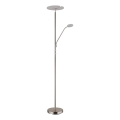 Globo - Dimbare LED-vloerlamp LED/28W/230V + LED/5W 3000K glanzend chroom
