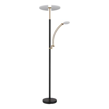 Globo - Dimbare LED-vloerlamp LED/40W/230V + LED/5,5W 2700/4000/6000K zwart