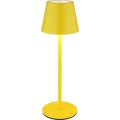 Globo - Dimbare, oplaadbare tafellamp voor buiten met aanraakbediening, 3-in-1, LED/3W/5V, 3000/4000/5000K, IP54, 1800 mAh, geel
