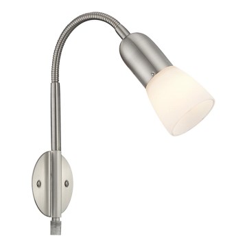 Globo - Flexibele lamp 1xE14/40W/230V mat chroom