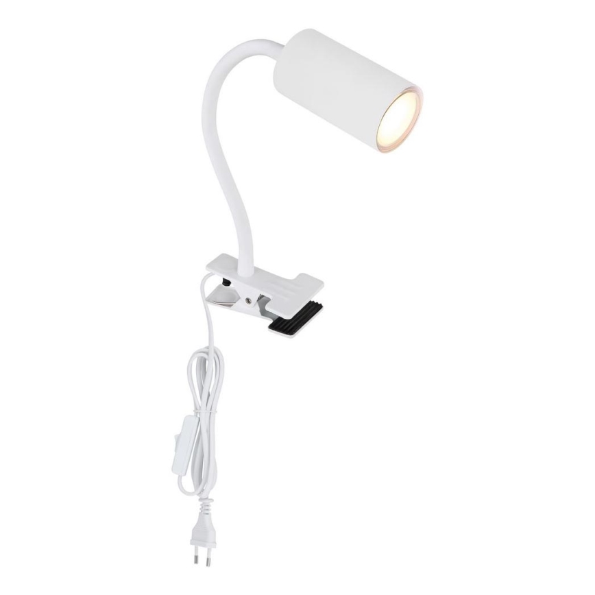 Globo - Flexibele lamp met clip 1xGU10/25W/230V wit