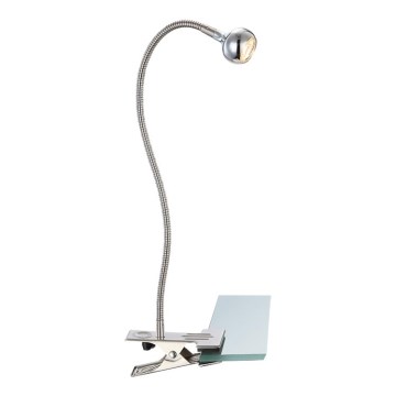 Globo - Flexibele LED-lamp met clip LED/3W/230V mat chroom