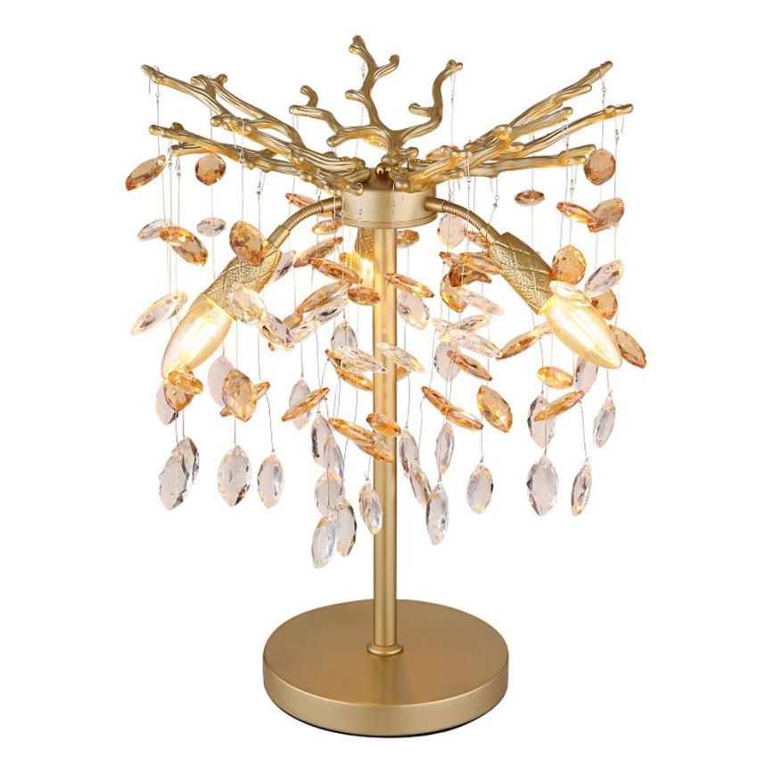 Globo - Gouden tafellamp 3xE14/40W/230V