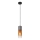 Globo - Hanglamp aan een koord 1xE27/25W/230V diameter 10,5 cm zwart/koper