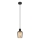 Globo - Hanglamp aan een koord 1xE27/40W/230V diameter 13,5 cm zwart