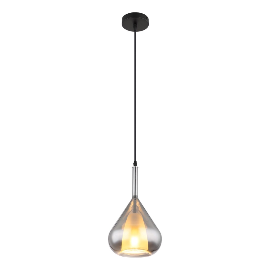 Globo - Hanglamp aan een koord 1xE27/60W/230V diameter 20 cm zwart