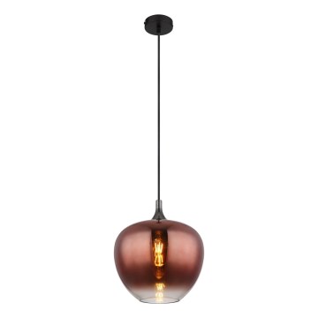Globo - Hanglamp aan een koord 1xE27/60W/230V diameter 29 cm koper