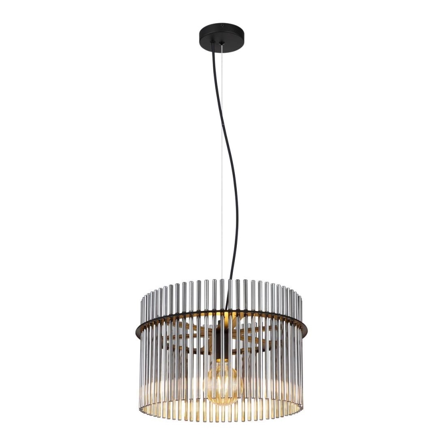 Globo - Hanglamp aan een koord 1xE27/60W/230V diameter 40 cm zwart
