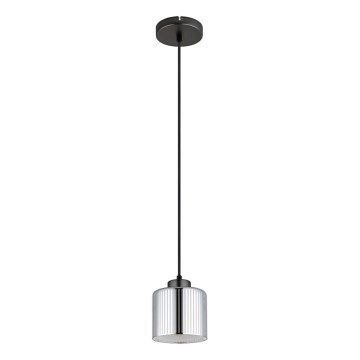 Globo - Hanglamp aan een koord 1xE27/60W/230V glanzend chroom diameter 14 cm